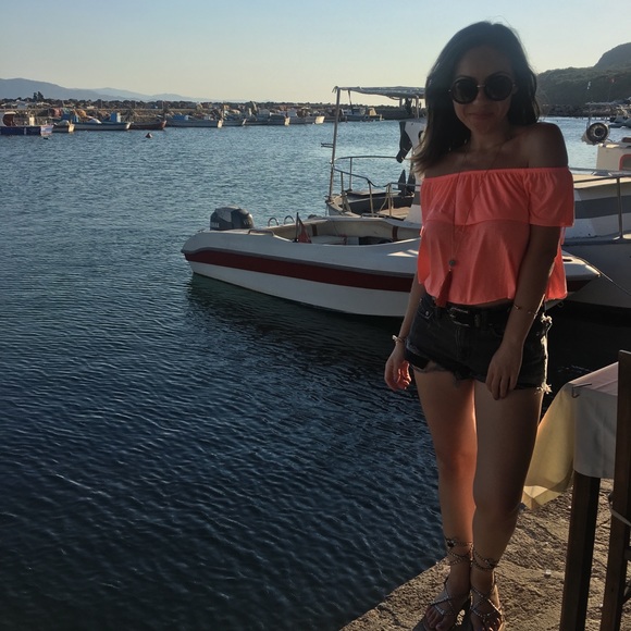 Topshop off the shoulder top size:4 🧡 brand new! - Picture 2 of 12